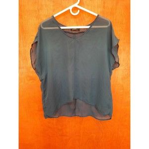 Forever 21 Blue Sheer Top - Size L
